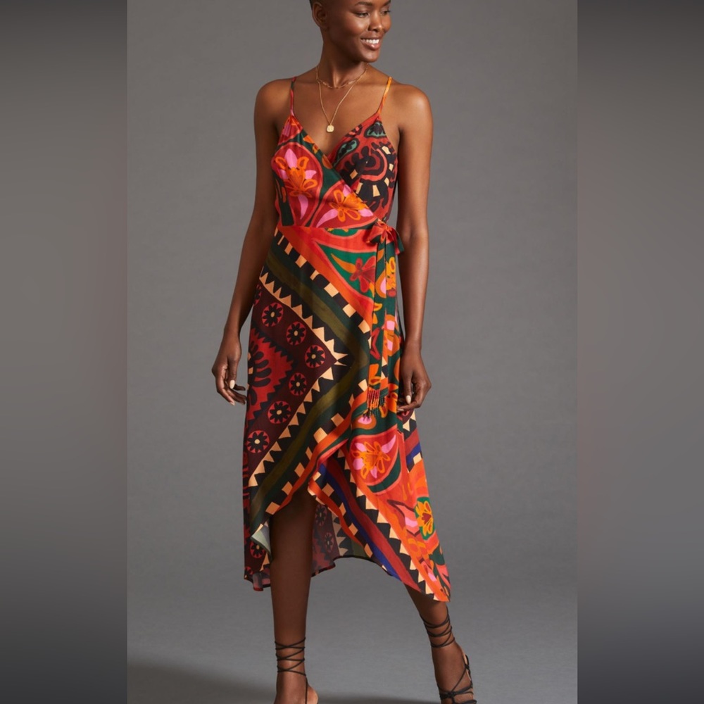 Anthropologie farm rio hanky wrap dress